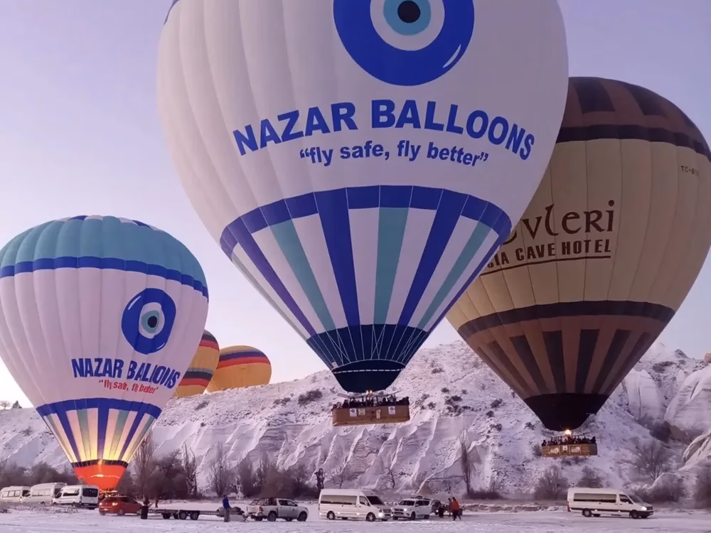 Nazar Balloons launch into sky in Cappadocia